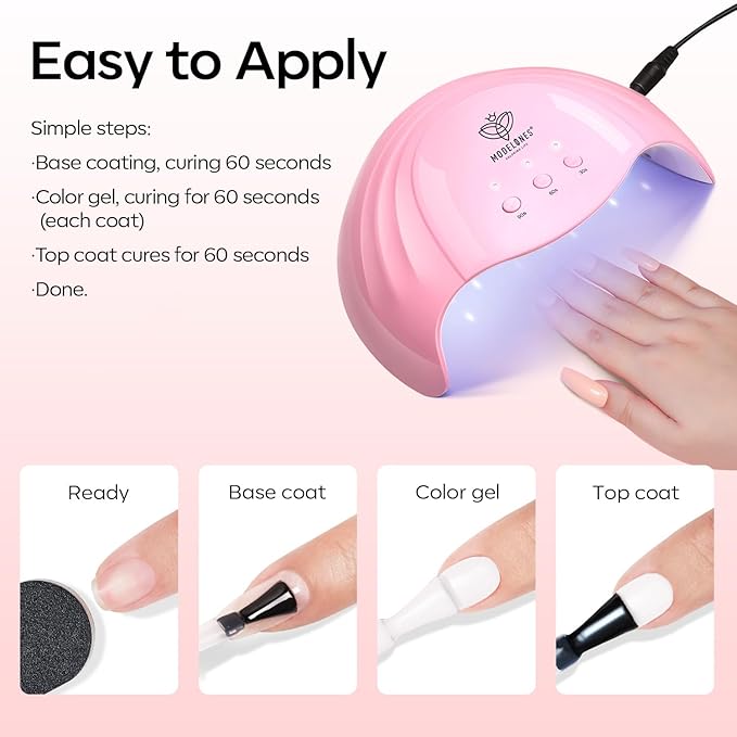 modelones Gel Nail Polish Set 2 Pcs 15 ML Pink Red Gel Polish Hot Pink Red Love-heart Glitter Gel Polish White Shimmer Pink Tones Spring Soak Off LED Nail Art DIY Gift For Women Girl