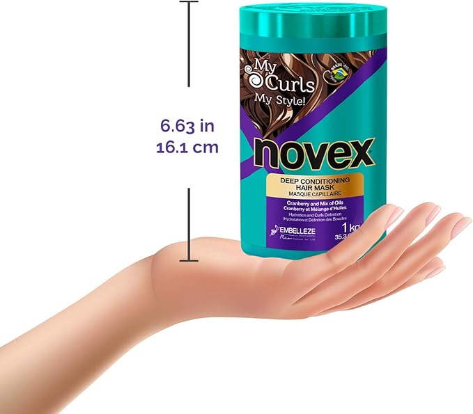 Novex My Curls Deep Conditioning Mask, 35 oz - Enhanced with a Mix of Oils and Cranberry Extract (Suitable for All Curls)