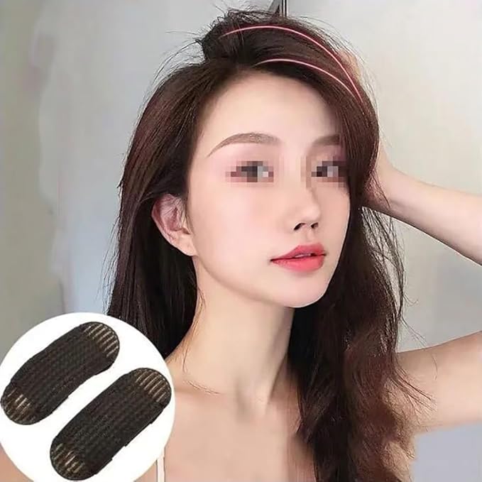 6PCS Sponge Hair Volume Booster - Non-Slip Fluffy Base Inserts for Updos and Buns, Invisible Hair Thickening Pads for Thin Hair (Home/Party/Wedding Styling Accessories)