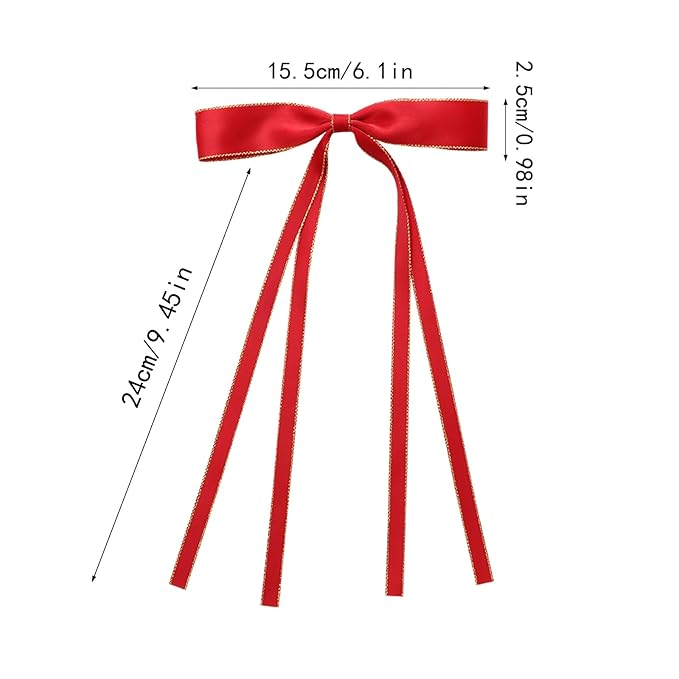 16 PCS Hair Bows for Women,Ribbon Hair Bows With Long Tail,Hair bow clips Hair Barrettes for Women Accessories