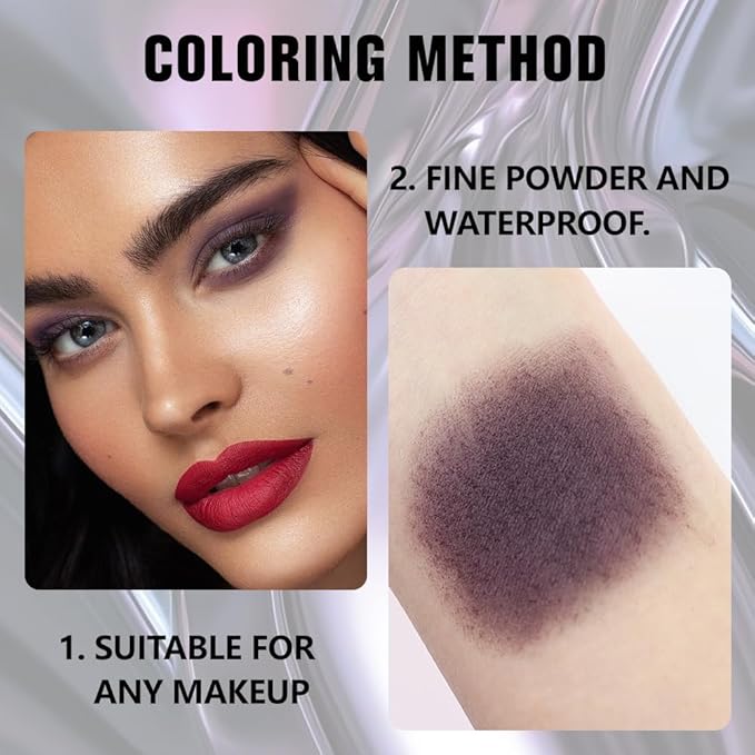 evpct Matte Eggplant Purple Eye Shadow Palette Makeup for Older Women, Deep Dark Plum Cream Eyeshadow Palette Single for Older Women Matte, Monochrome High Pigment Mini Eyeshadow Sombra Para Ojos, 15
