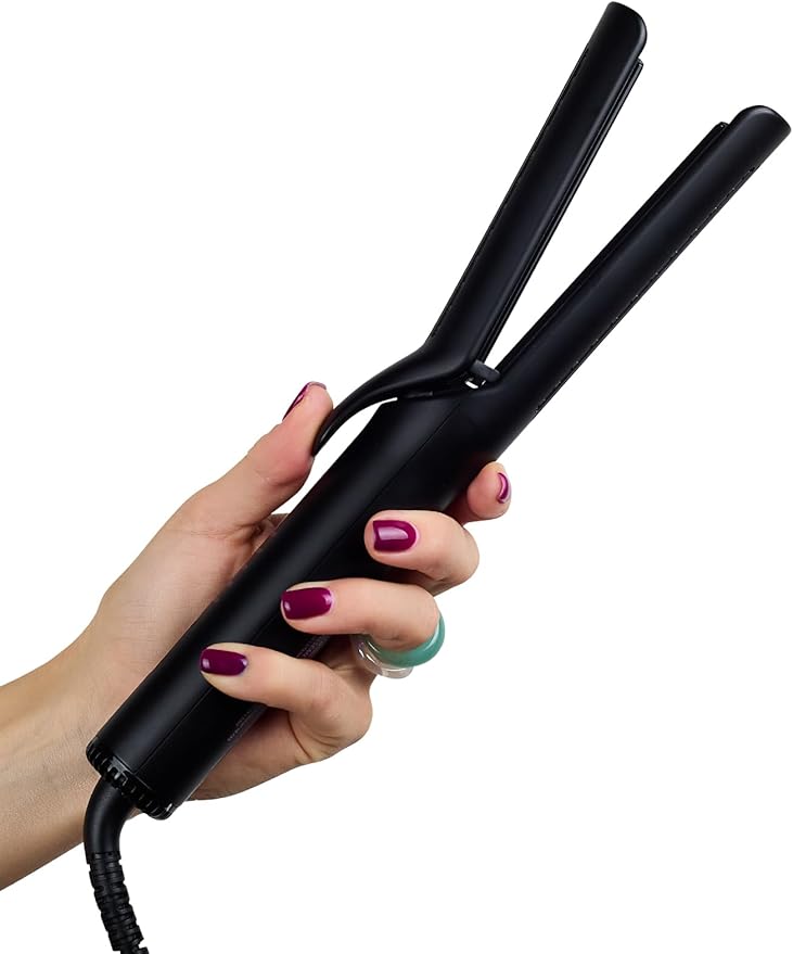 Airflow Styling Flat Iron, 2 in 1 Hair Straightener & Curler, Ceramic Plates, Tourmaline Coating, 360 Degree Air Vents, Sunny Styler - Black