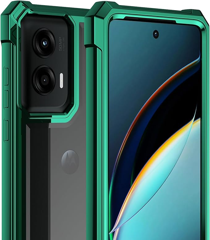 Ailiber Case for Moto G Stylus 2024, Motorola Moto G Stylus 5G 2024 Phone Case with Screen Protector, Dual Layer Shockproof Bumper, Anti Yellowing, Military Grade Drop Protection Cover-Green