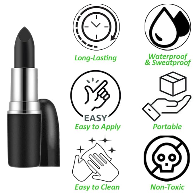 Mysense Eye Black Stick Pack, Sports Face Paint Eye Black for Football, Baseball, Softball, Lacrosse, Halloween Costume Cosplay Makeup, 6Pcs