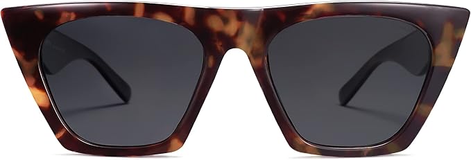 SOJOS Trendy Oversized Square Cateye Polarized Sunglasses Womens Big Frame Shades SJ2115