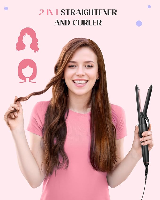 5 in 1 Curling Iron Set, Curling Wand with New Upgraded Thermal Brush and 4 Interchangeable Ceramic Barrels(0.35"-1.5"), Fast Heating, Dual Voltage Hair Curler, Gifts for Women