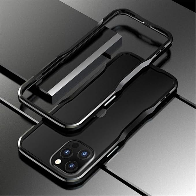 HENGHUI iPhone 13 Aluminum Bumpers Bumper Case Metal Frame Bumper Cover Shock Absorbent Slim Cool Design (iPhone13, Black)