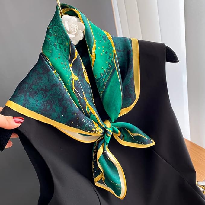 100% Pure Mulberry Silk Scarfs 26"x26" Square Scarf Women Neckerchief Headscarf hair scarf bandana Gift Packed