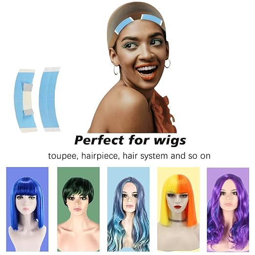 40pcs Wig Tape for Lace Wigs Double Sided Waterproof Wigs Adhesive, Tape Strips for Lace Front Wig Toupee, Hairpiece Hair Tape for Hair Extension