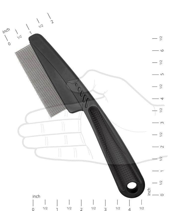 1Pc Black Multifunctional Stainless Steel Fine-Toothed Dandruff Comb, Professional Scalp Care Tool, Suitable for All Ages,Hair Combs,Beauty and Personal Care,Styling Tools and Appliances