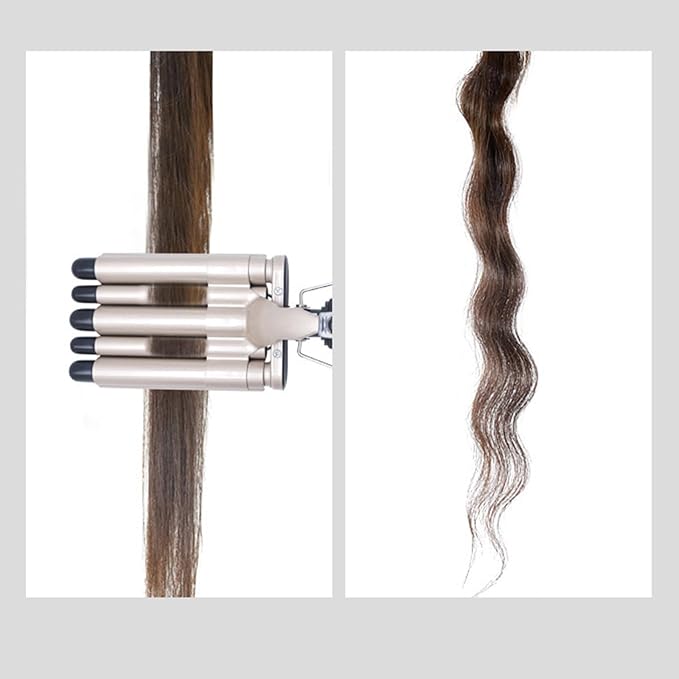 5-Barrel 15mm Egg Roll Hair Curler Hair Curling Iron Hair Waver Hair Crimper Adjustable Hair Styling Tool