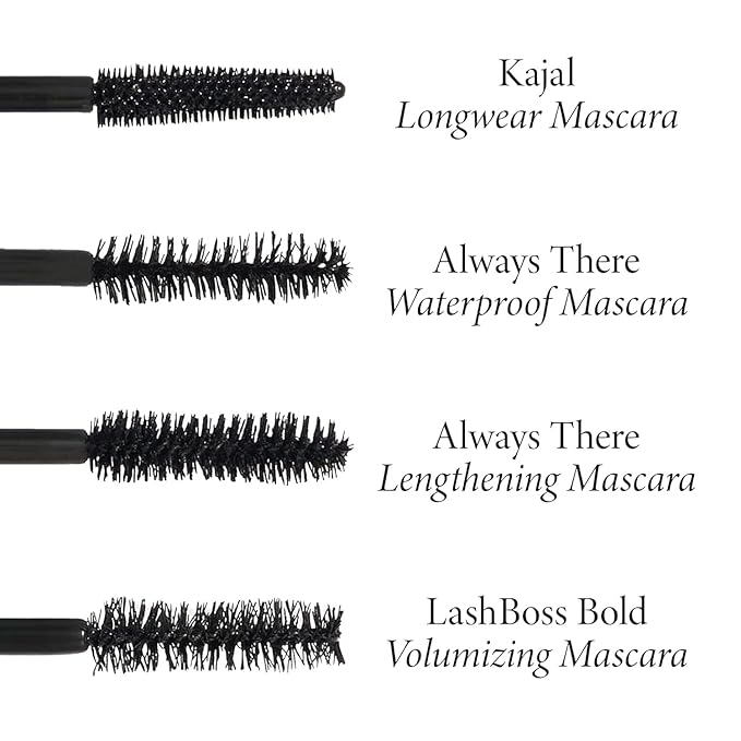 LAURA GELLER NEW YORK Kajal Longwear Mascara - Lengthening, Defining, Curling, Buildable Formula Eye Makeup - Innovative Curling Brush - 1 count