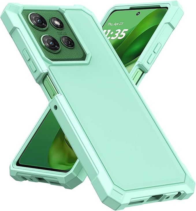 Ailiber Phone Case for Motorola Moto G Stylus 2025, Moto G Stylus 5G 2025 Screen Protector, Dual Layer Protection, Shockproof Corners TPU Bumper, Military Grade Rubber Cell Phone Cover-Mint Green