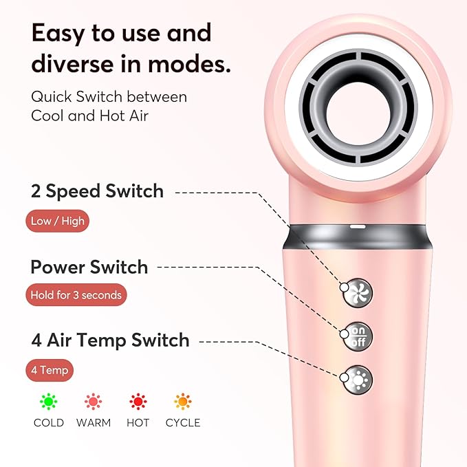 5 in 1 Hair Styler - Professional High Speed Hot Air Styler, Frizz-Free Hair Dryer Brush, No Heat Damage Air Styler Wrap - Hair Dryer, Curl, Volumize, Straighten,Gifts for Women, Travel