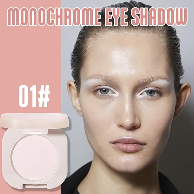 Monochrome Matte Eyeshadow, Nude Eye Shadow Makeup, Neutral Matte Pressed Powder,Single Vegan Eyeshadow, Highly Pigmented Natural Eyeshadow Palette, Single Long Lasting Nature Eye Make 01#