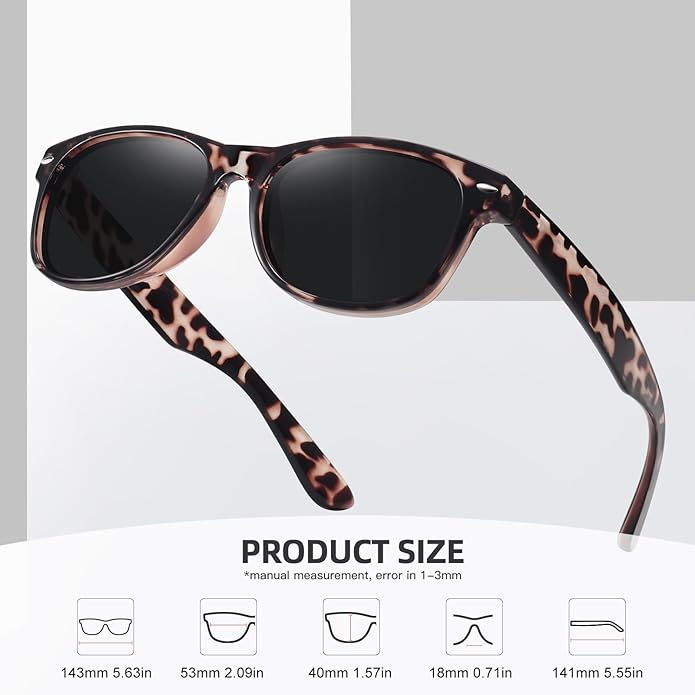 MEETSUN Classic Polarized Sunglasses for Women Men Trendy Retro Sun Glasses for Driving UV Protection (3 Pack)