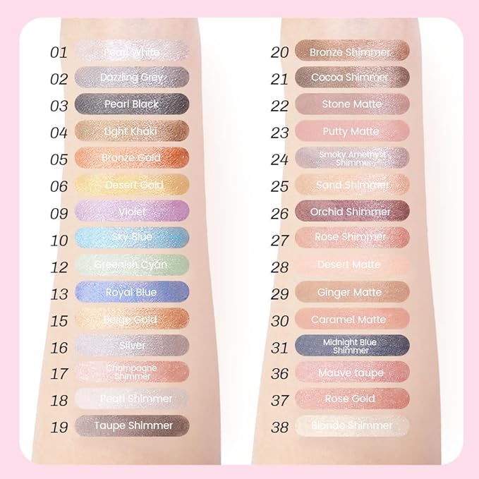 1Pcs Mauve taupe Shimmer Cream Eye Shadow Brightener Sticks for Eyes Waterproof Pigmented, Double Ended Cream Eyeshadow Stick Pencil Pen with Applicator, Eye Shadow Palette Highlighter Makeup 36