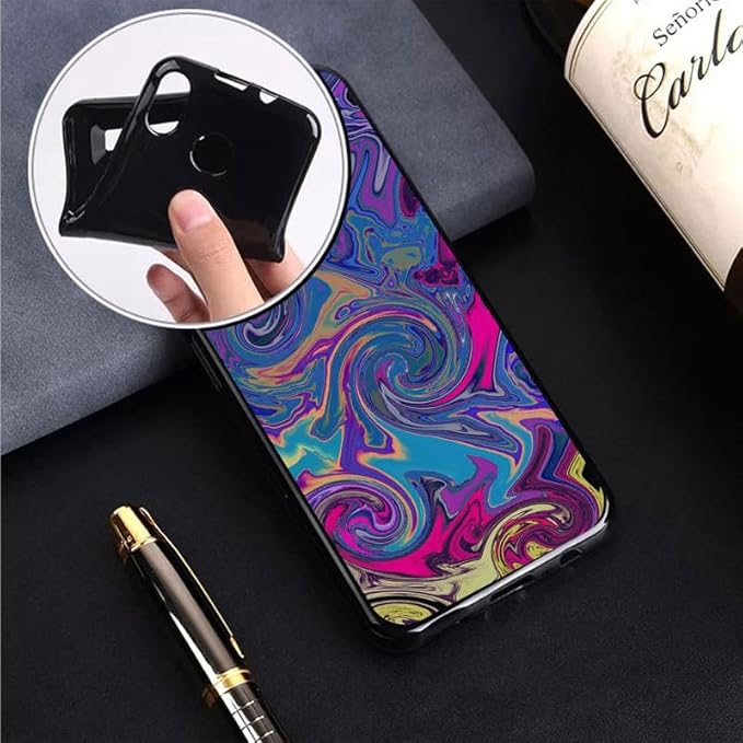 Case for Fossibot F109 5G (6.74"), Black Soft TPU Bumper Phone Case, Slim Shockproof Silicone Military Grade Drop Protective Shell for Fossibot F109 5G - Ink Starry Sky