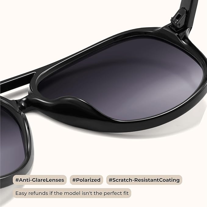 livho Trendy Polarized Aviator Sunglasses Women Men, Retro Sun Glasses for Women Men 2025, Oversized UV Protection Shades
