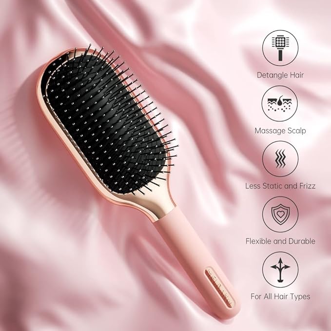 Hair Brush for Thick Curly Thin Long Short Wet or Dry Hair Adds Shine and Makes Hair Smooth Hair Comb Paddle Hair Brush for Men Women Kid