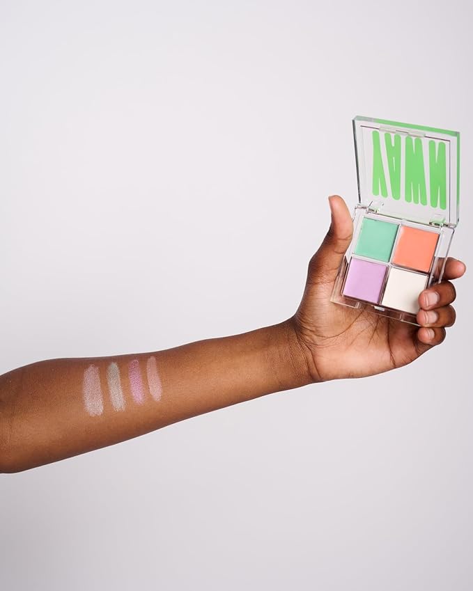 YAWN Daydreamer Lip + Cheek Palette for Kids | Talc-Free Shimmery Cream Shadows | 4 Buildable Colors for Lips, Blush & Highlighter | Non-Toxic, Cruelty-Free, Vegan | Safe for Ages 3+ | Made in USA