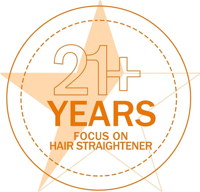 K&K Thermal Brush, 1.5 Inch Heated Round Comb, Professional Heated Curling Ceramic Tourmaline Ionic Curling Iron, Hot Styling Volumizing Brush, Dual Voltage, Orange