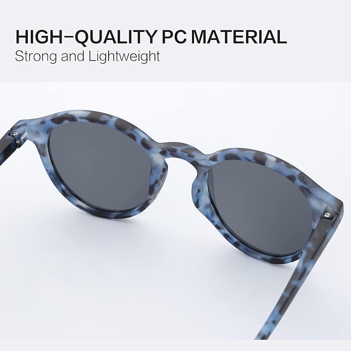 ZENOTTIC Polarized Round Sunglasses, Stylish Sunglasses for Men and Women Retro Classic, Multi-Style Selection