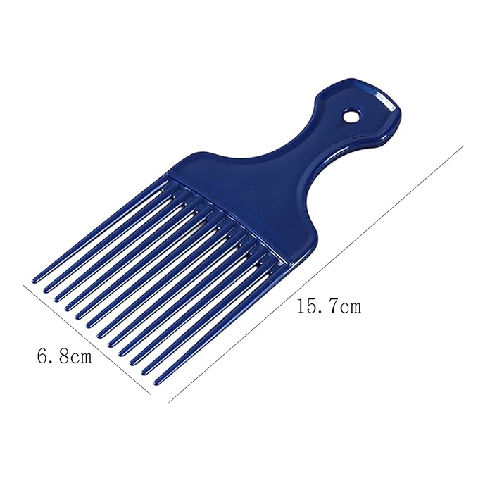 1Pc Blue Salon-Style Hair Pick and Barber Comb - Pick Comb for Curly Hair and Parting Care for Thick Quality Barber Supplies, Styling Tools and Appliances