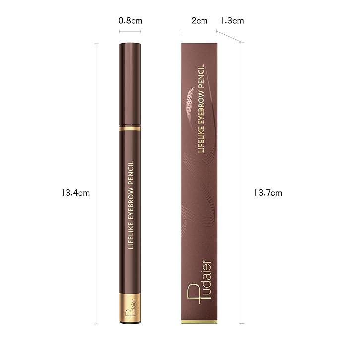 2 Pack Eyebrow Pen, Waterproof Microblading Eyebrow Pencil, 4 Tip Precise Eye Brow Makeup Pen for Women to Effortlessly Create Hair Like Natural Brows, Non Dry Out and Last All Day (Black)
