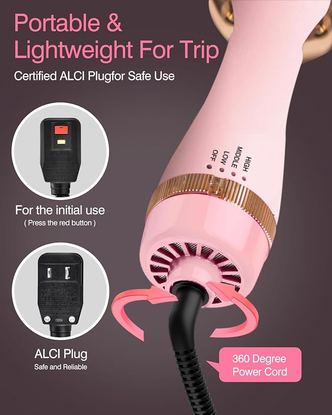 One-Step Volumizer Hair Dryer and Styler | Less Frizz, More Shine, and Less Heat Damage for Fast and Easy Salon-Style Blowouts, for All Hair Types and Lengths