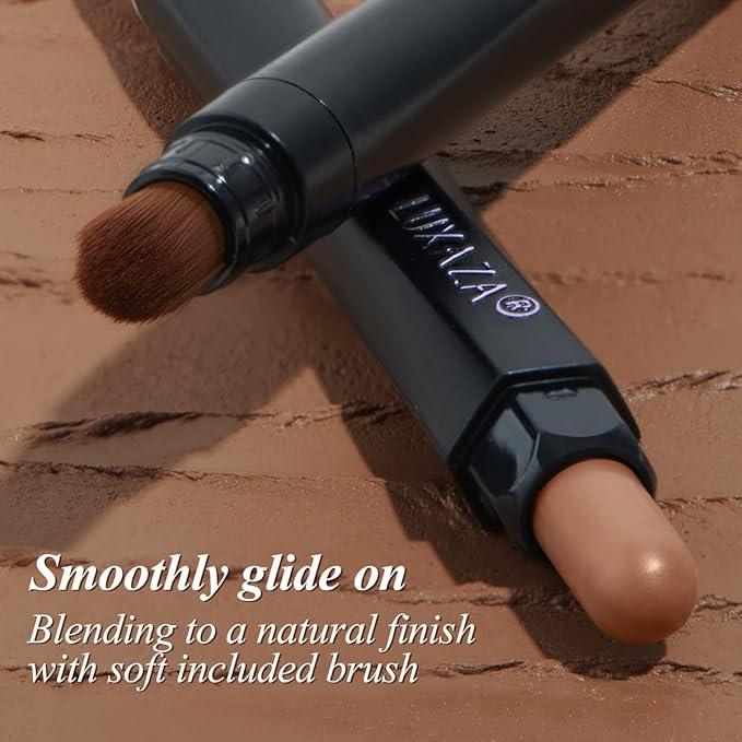 Neutral Eyeshadow Stick Makeup Set, Metallic Shimmer Matte Cream Eye Shadow Eyeliner Brightener Pencil Crayon - BROWN CASHMERE