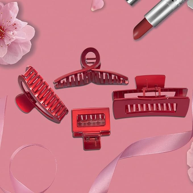 Hair Claw Clips for Women and Girls,4PCS Large Medium and Small Fit Thin Hair and Thick Hair,Strong Hold Jaw Clips for Femal Hair Styling Accessories