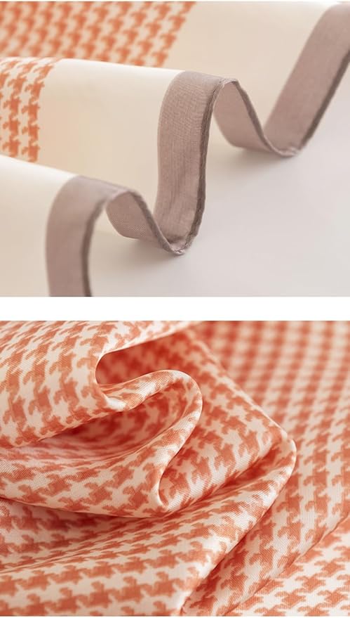 MINIDORA Satin Scarves for Women 27.5 × 27.5 inches Medium Square Elegant Silk Feeling Head Scarf