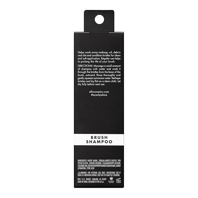 e.l.f. Makeup Brush Shampoo, Gentle Bristles Conditioner To Easily Remove Oils & Dirt From Makeup Brushes, 4.1 Fl Oz, Vegan & Cruelty-Free