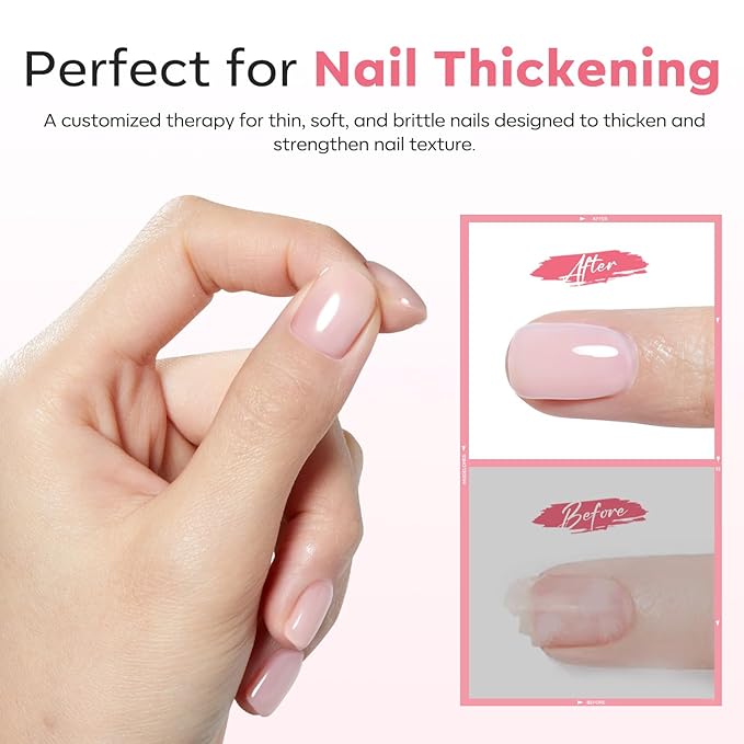 modelones Builder Gel for Nails, Jelly Pink 6 in One Nude Rubber Base Coat Strengthen Apex Building Extension Long Last Protect Soak Off Color Base Gel Manicure for Fragile Nails Art DIY Home Top Coat