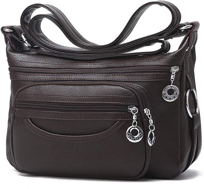MINTEGRA Women Crossbody Bag Leather Handbag Pocketbook Lightweight Shoulder Purse