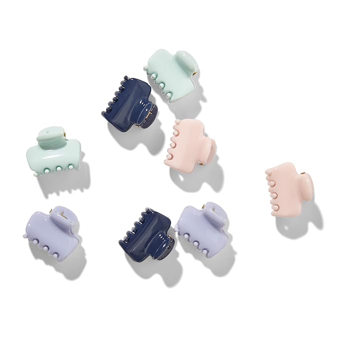 Kitsch Small Hair Clips for Women and Girls – Mini Claw Clips – Hair Accessories for Women – Daily Styling, Recycled, Garden Bouquet – 8pc Set