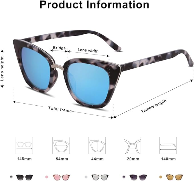 SOJOS Cat Eye Designer Sunglasses Fashion UV400 Protection Glasses SJ2052