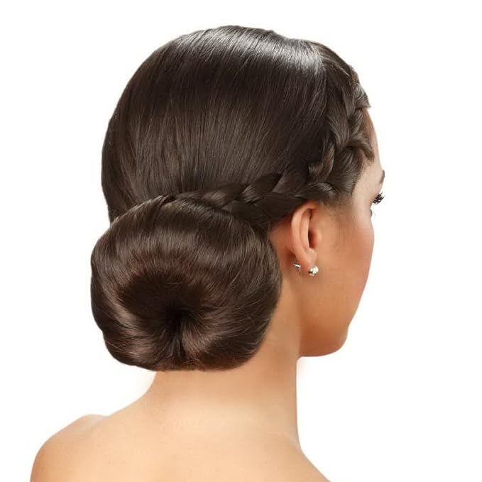 Buns 2 Pieces Magic Hair Styling Styler Twist Ring Former Shaper Doughnut Donut Chignon Bun Maker Clip Hair Curler Accessory Small & Large (Brown)