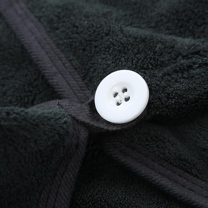 2 Pack Microfiber Hair Towel Wrap,Hair Drying Towel with Button,Absorbent and Anti-frizz Head Towel to Dry Curly or Straight Hair Quickly (Black)