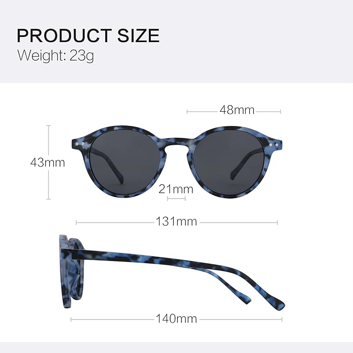 ZENOTTIC Polarized Round Sunglasses, Stylish Sunglasses for Men and Women Retro Classic, Multi-Style Selection