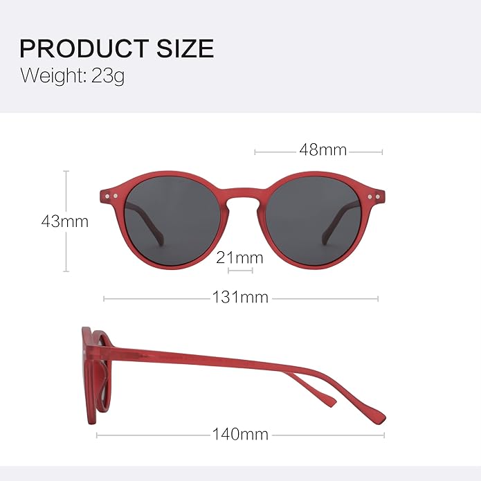 ZENOTTIC Polarized Round Sunglasses, Stylish Sunglasses for Men and Women Retro Classic, Multi-Style Selection