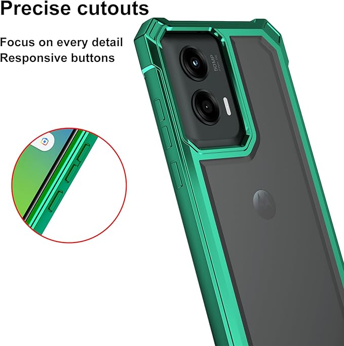 Ailiber Case for Moto G Stylus 2024, Motorola Moto G Stylus 5G 2024 Phone Case with Screen Protector, Dual Layer Shockproof Bumper, Anti Yellowing, Military Grade Drop Protection Cover-Green