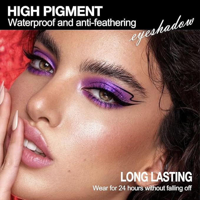 Twelve Eyeshadow Palette, Nude Brown Black Sky Blue Rose Pink Champagne Eyeshadow Palette Makeup,Highly Pigmented Pressed Powder Eyeshadow for Woman girls Eyes Long Lasting Naturing-Looking 02