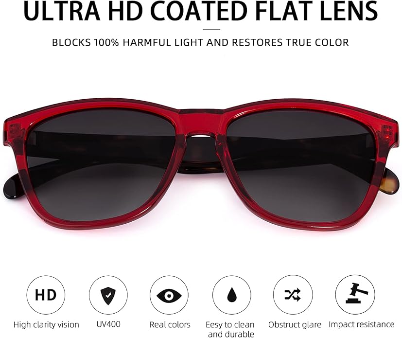 COLOSSEIN Sunglasses Womens,Classic Square Frame UV400 Mirrored Lens,Sunglasses Fit For Beach,Vacation,Driving