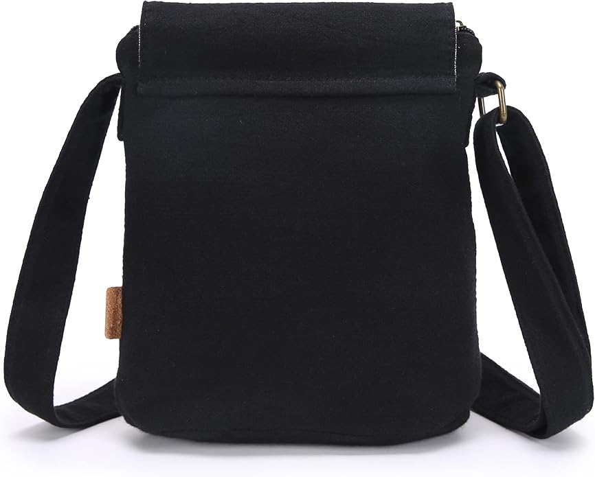 OPQRSTU Women's Retro Small Size Canvas Shoulder Bag Hippie Boho Crossbody Handbag