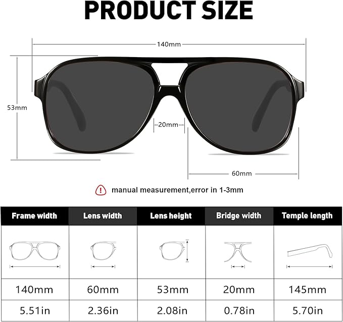 YDAOWKN Retro Aviator Sunglasses for Women Mens Large Frame Classic Vintage 70s Sun Glasses Aviators