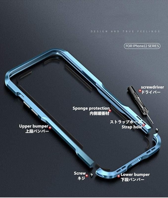 HENGHUI iPhone 13 Pro Max Aluminum Bumpers Bumper Case Metal Frame Bumper Cover Shock Absorbent Slim Cool Design (13ProMax, Silver)