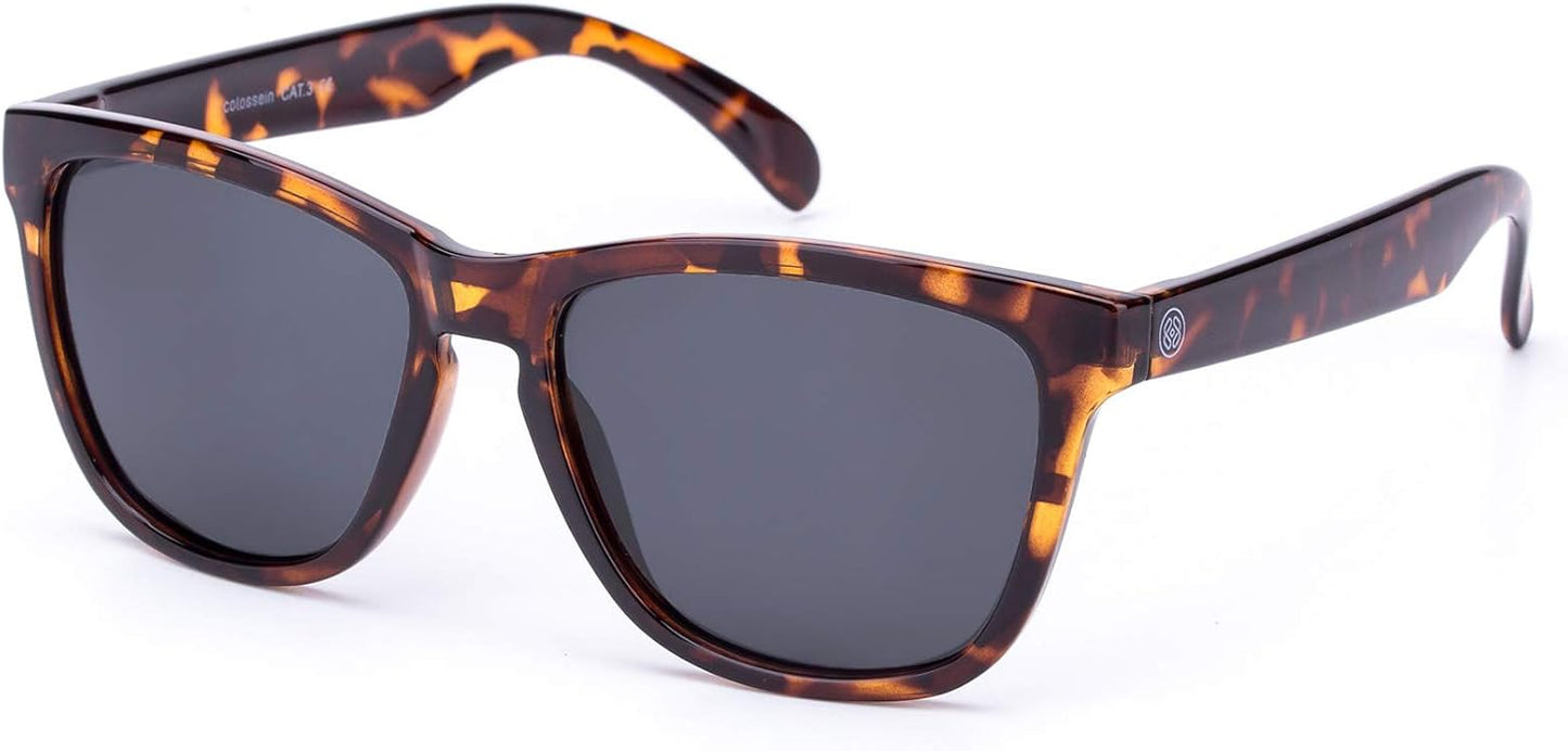 COLOSSEIN Sunglasses Womens,Classic Square Frame UV400 Mirrored Lens,Sunglasses Fit For Beach,Vacation,Driving