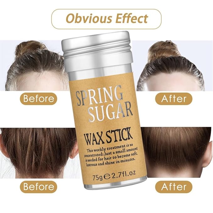 4 Packs Set Hair Wax Stick Slick Back Hair Edge Brush Pink Comb Wax Stick for Hair Flyaways, Styling Products Essentials Stuff for Women, Kids and Clean Girl